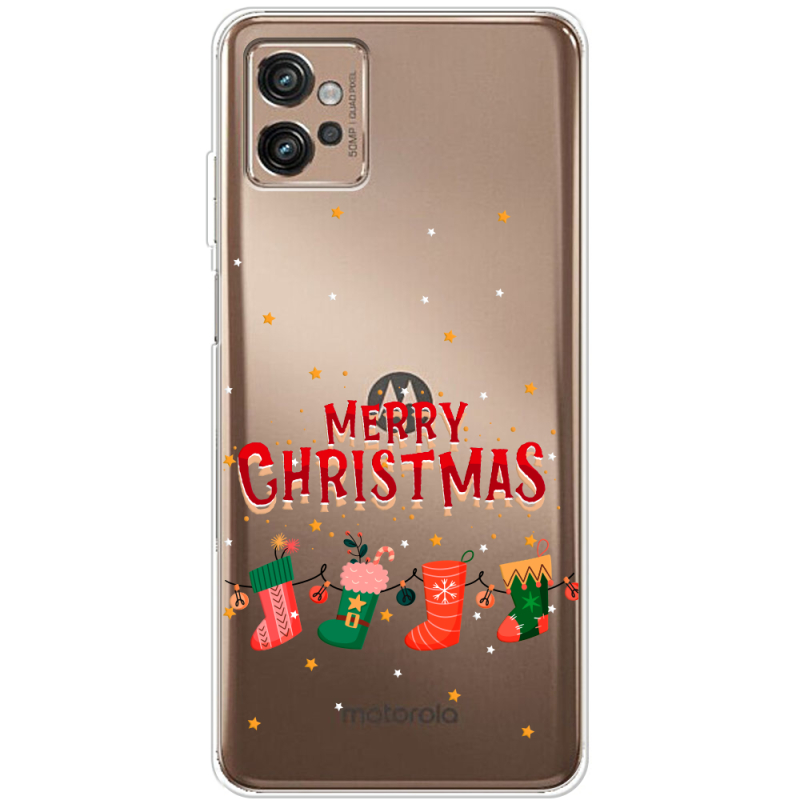 Прозрачный чехол BoxFace Motorola G32 Merry Christmas