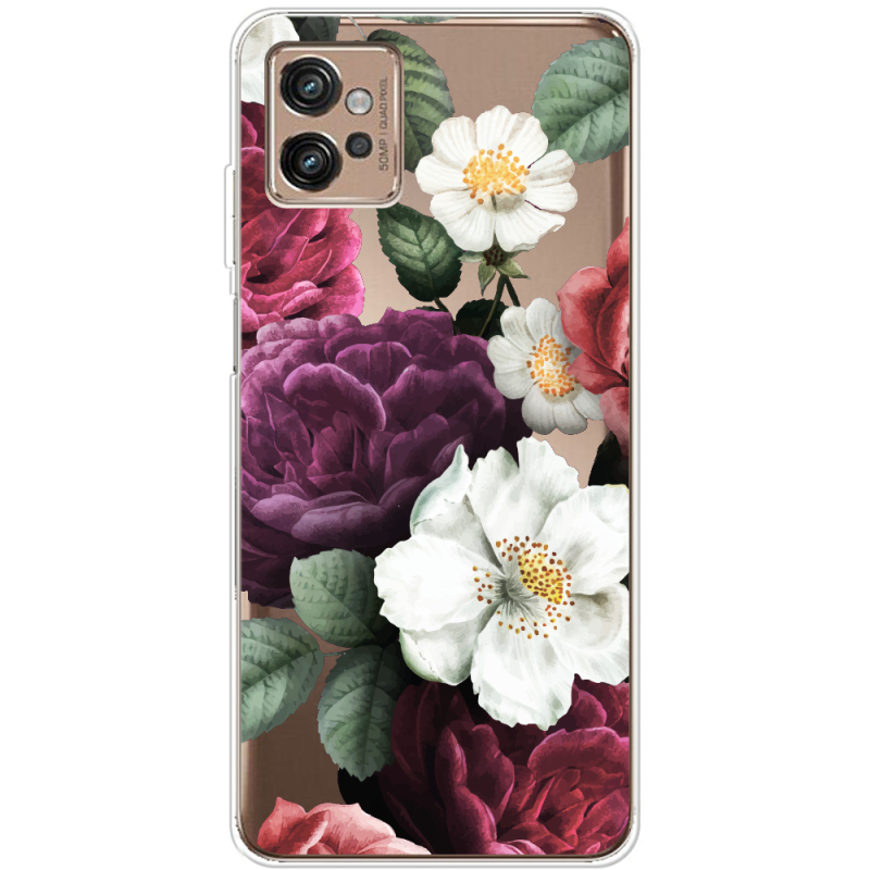 Прозрачный чехол BoxFace Motorola G32 Floral Dark Dreams