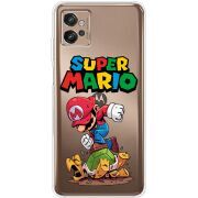 Прозрачный чехол BoxFace Motorola G32 Super Mario