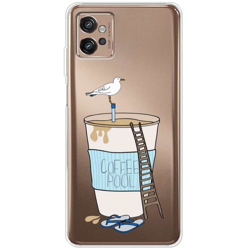 Прозрачный чехол BoxFace Motorola G32 Segull in Cofee Pool