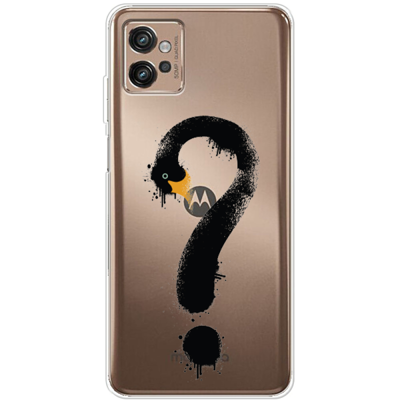Прозрачный чехол BoxFace Motorola G32 Swan question