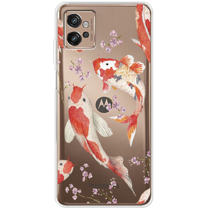 Прозрачный чехол BoxFace Motorola G32 Japanese Koi Fish