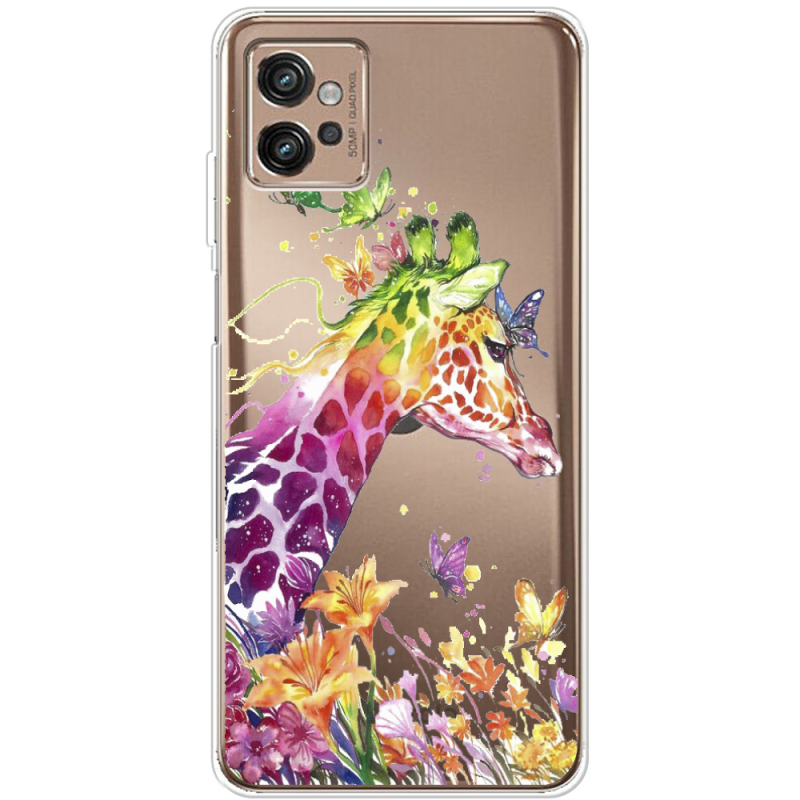 Прозрачный чехол BoxFace Motorola G32 Colorful Giraffe