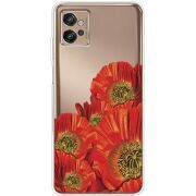 Прозрачный чехол BoxFace Motorola G32 Red Poppies