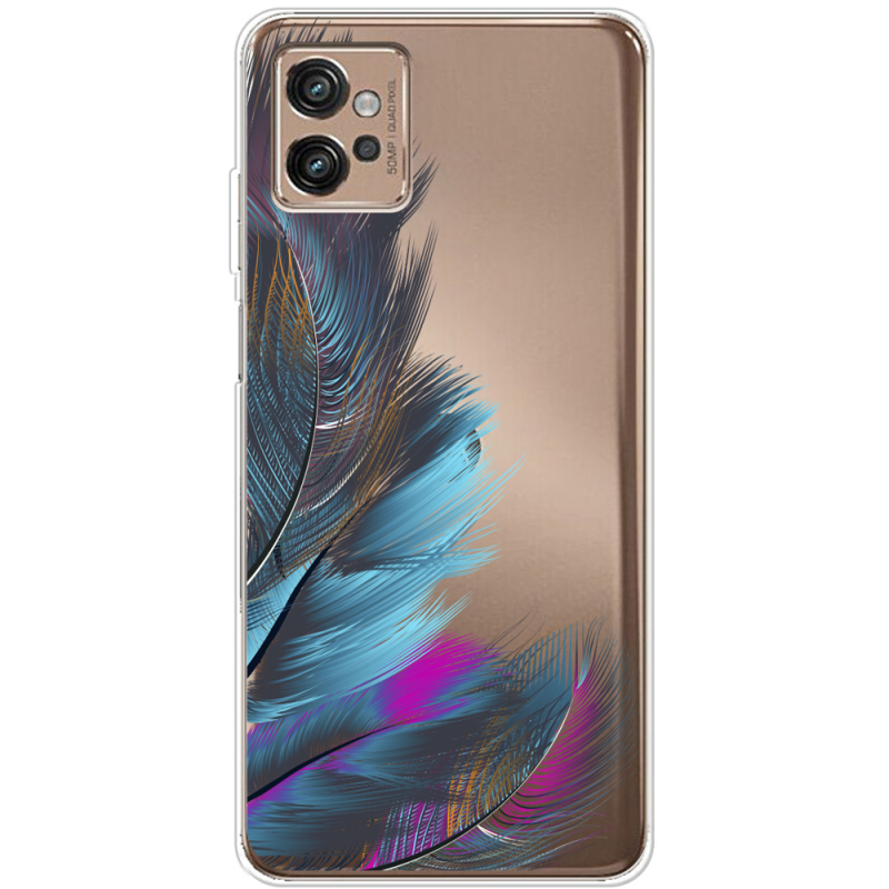 Прозрачный чехол BoxFace Motorola G32 Feathers