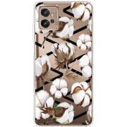 Прозрачный чехол BoxFace Motorola G32 Cotton flowers