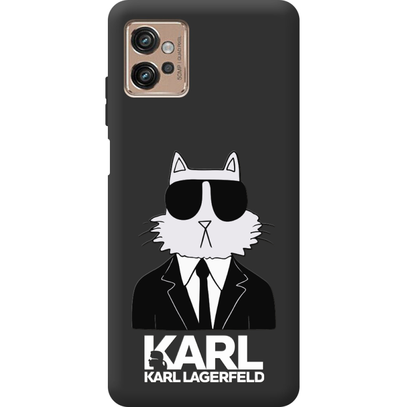 Черный чехол BoxFace Motorola G32 Cat in Black