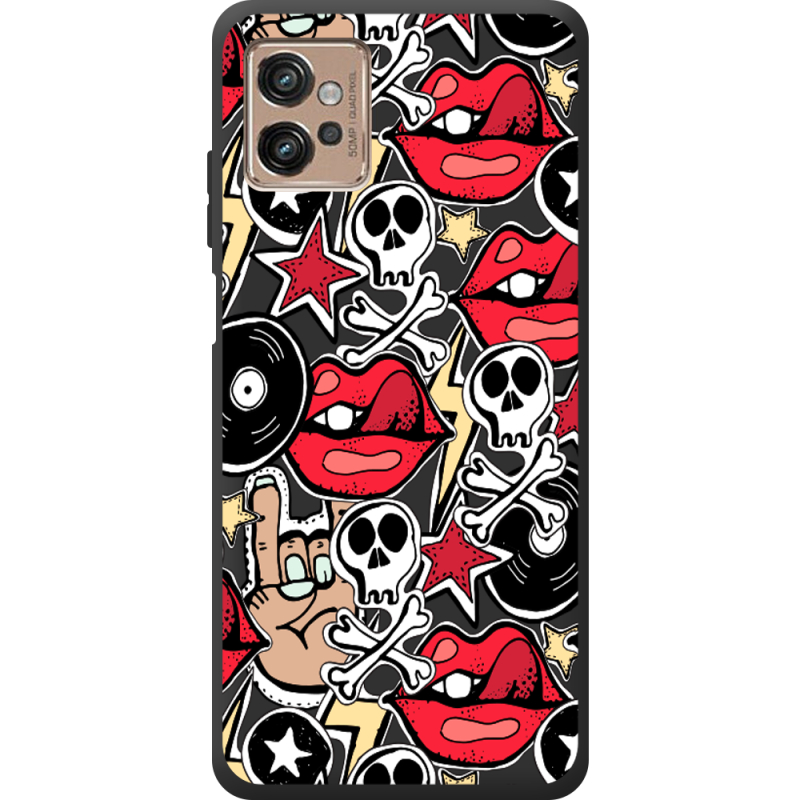 Черный чехол BoxFace Motorola G32 Rock Graffiti