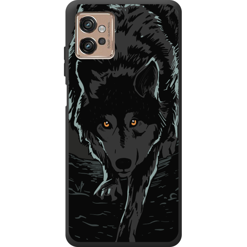 Черный чехол BoxFace Motorola G32 Wolf