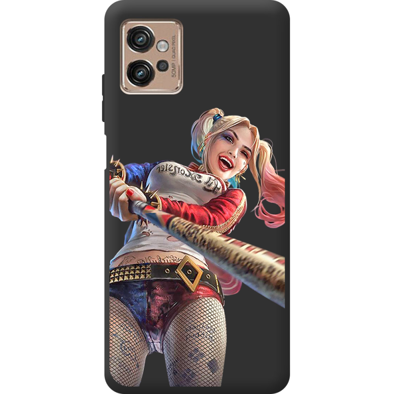 Черный чехол BoxFace Motorola G32 Happy Harley Quinn