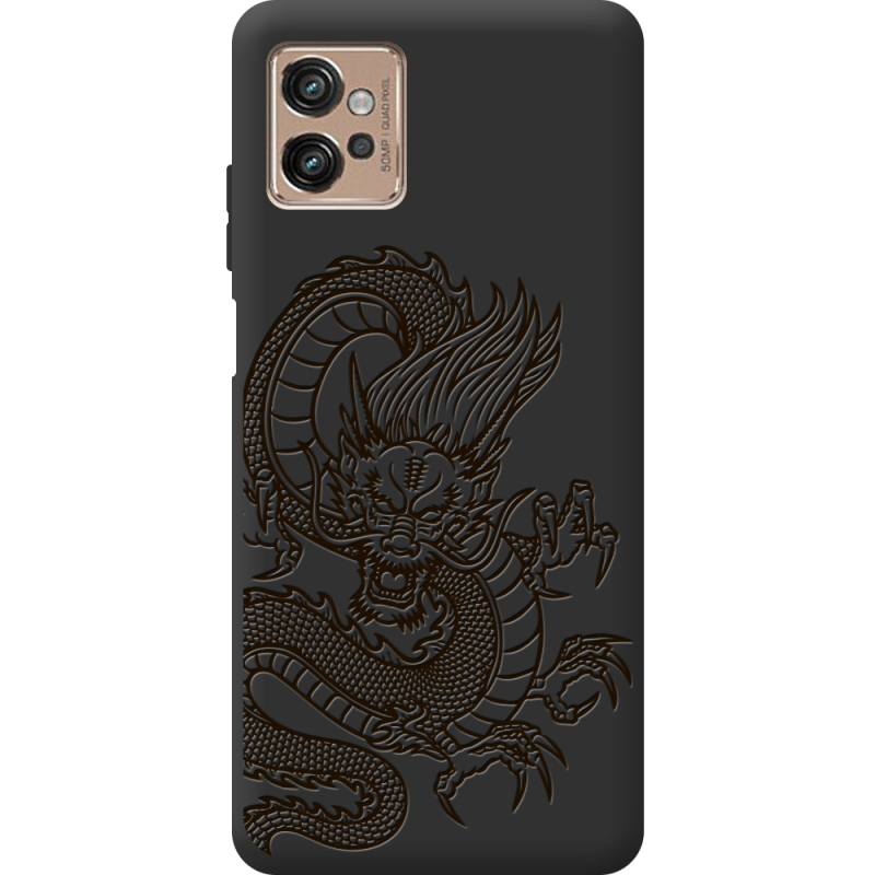 Черный чехол BoxFace Motorola G32 Chinese Dragon