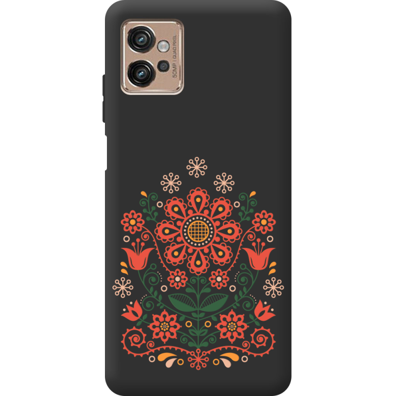 Черный чехол BoxFace Motorola G32 Ukrainian Ornament