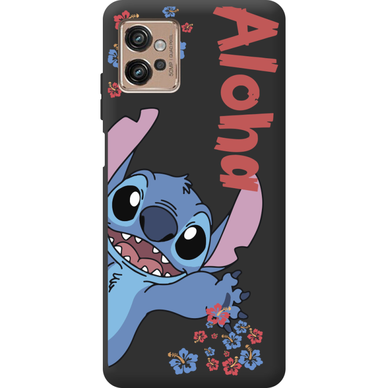 Черный чехол BoxFace Motorola G32 Гавайський друг Stich