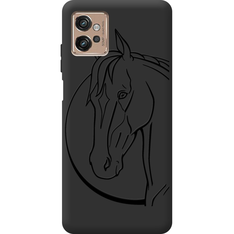 Черный чехол BoxFace Motorola G32 Horse