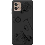 Черный чехол BoxFace Motorola G32 Mountains