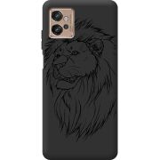 Черный чехол BoxFace Motorola G32 Lion