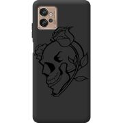 Черный чехол BoxFace Motorola G32 Skull and Roses