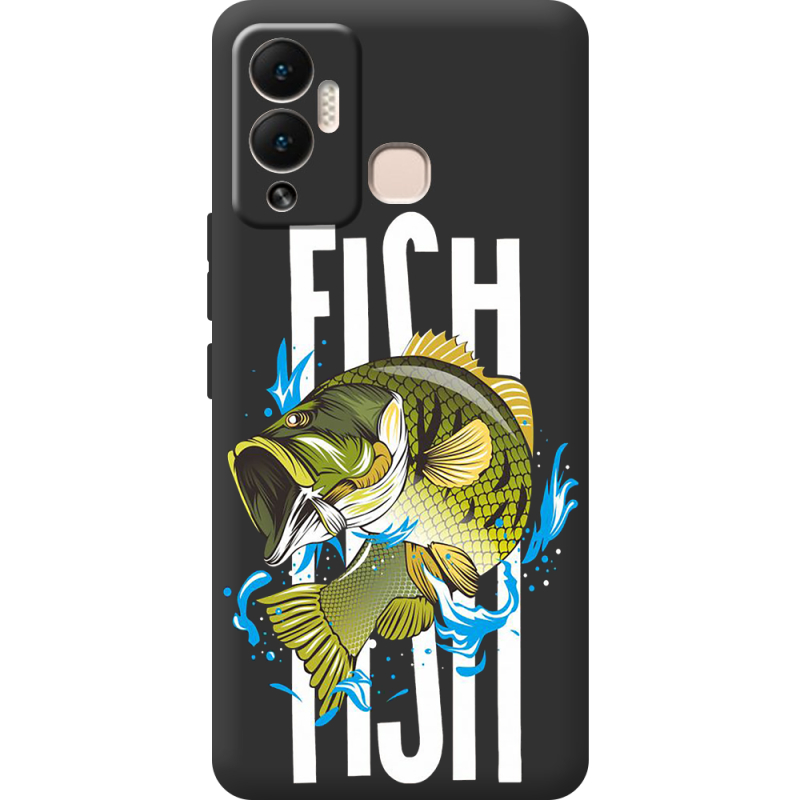 Черный чехол BoxFace Infinix Hot 12 Play Fish