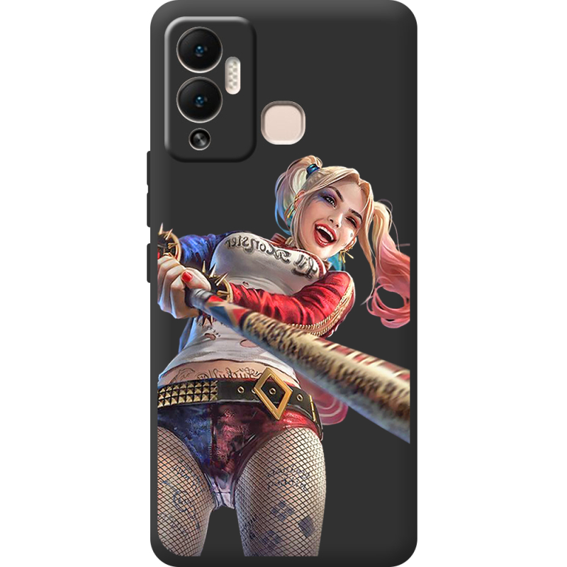 Черный чехол BoxFace Infinix Hot 12 Play Happy Harley Quinn