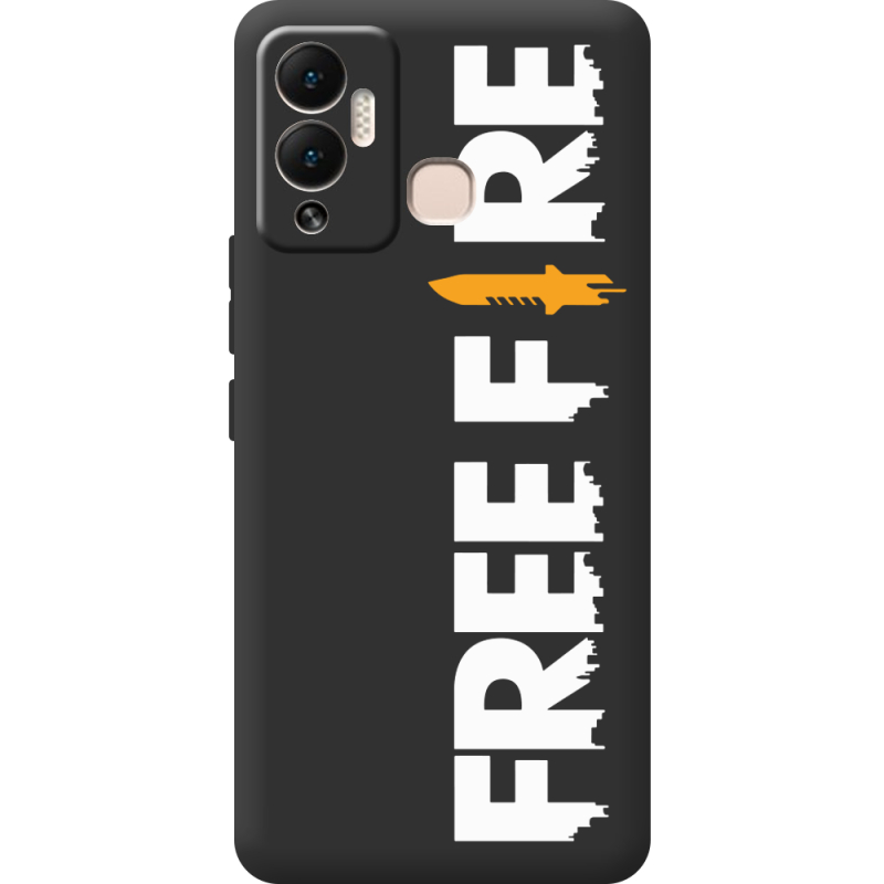 Черный чехол BoxFace Infinix Hot 12 Play Free Fire White Logo