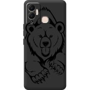 Черный чехол BoxFace Infinix Hot 12 Play Grizzly Bear