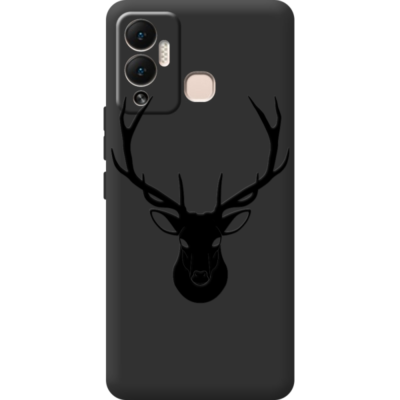 Черный чехол BoxFace Infinix Hot 12 Play Deer