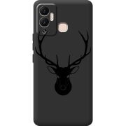 Черный чехол BoxFace Infinix Hot 12 Play Deer