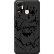 Черный чехол BoxFace Infinix Hot 12 Play Bear King