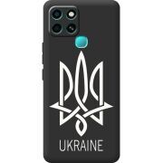Черный чехол BoxFace Infinix Smart 6 Тризуб монограмма ukraine