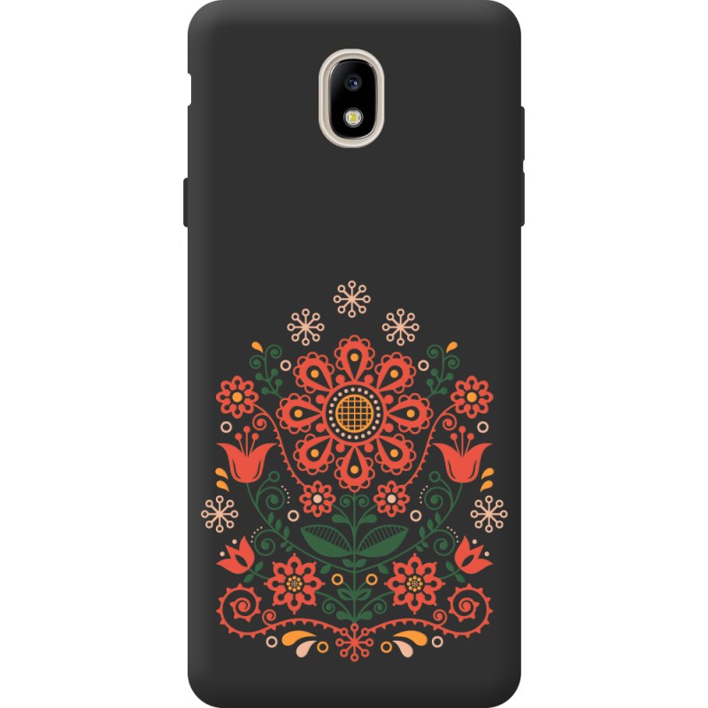 Черный чехол BoxFace Samsung J730 Galaxy J7 2017 Ukrainian Ornament