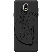 Черный чехол BoxFace Samsung J730 Galaxy J7 2017 Horse