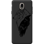 Черный чехол BoxFace Samsung J730 Galaxy J7 2017 Wolf and Raven