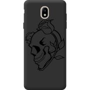 Черный чехол BoxFace Samsung J730 Galaxy J7 2017 Skull and Roses