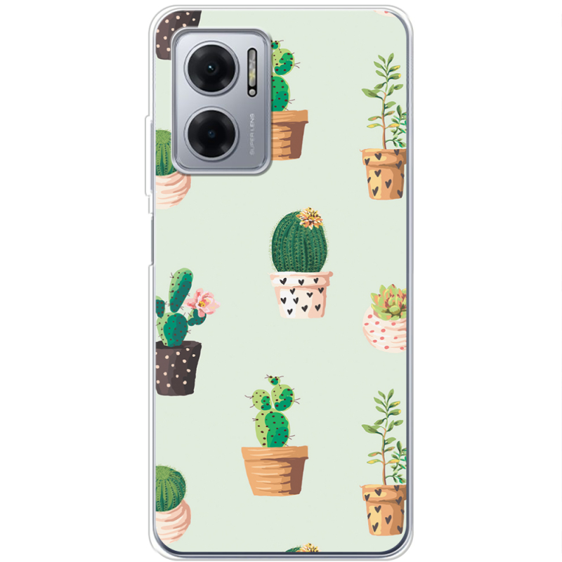 Чехол BoxFace Xiaomi Redmi Note 11E L-green Cacti