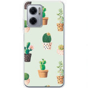 Чехол BoxFace Xiaomi Redmi Note 11E L-green Cacti