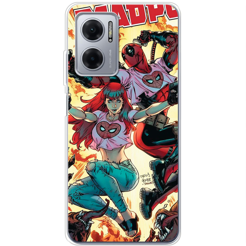 Чехол BoxFace Xiaomi Redmi Note 11E Deadpool and Mary Jane