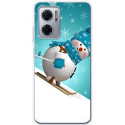 Чехол BoxFace Xiaomi Redmi Note 11E Skier Snowman