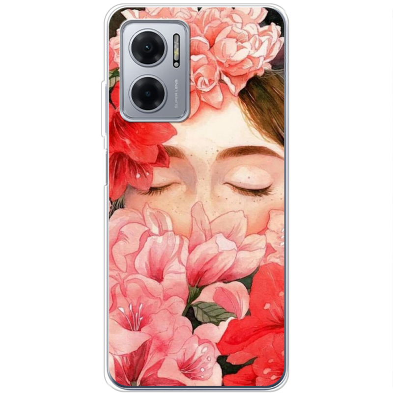 Чехол BoxFace Xiaomi Redmi Note 11E Girl in Flowers