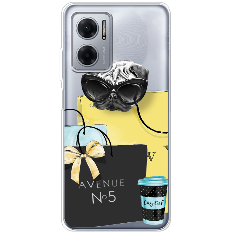 Прозрачный чехол BoxFace Xiaomi Redmi Note 11E Fashion Pug