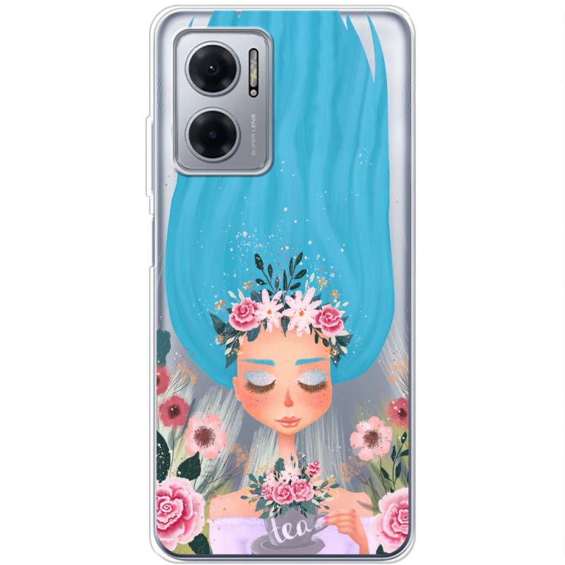 Прозрачный чехол BoxFace Xiaomi Redmi Note 11E Blue Hair