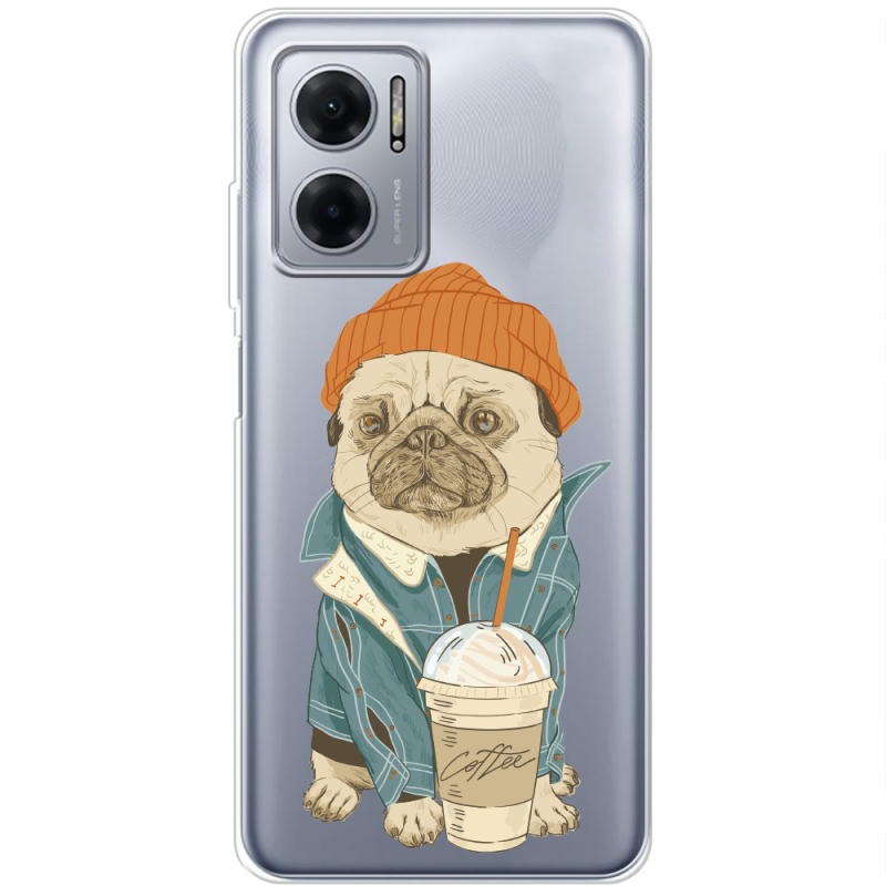 Прозрачный чехол BoxFace Xiaomi Redmi Note 11E Dog Coffeeman