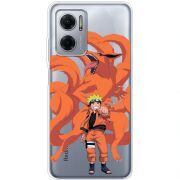 Прозрачный чехол BoxFace Xiaomi Redmi Note 11E Naruto and Kurama