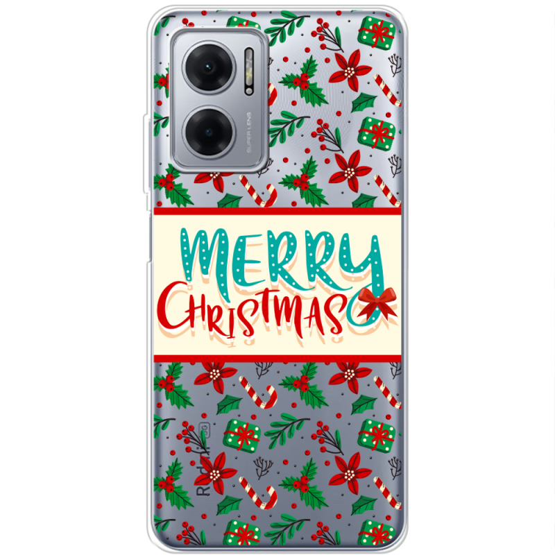 Прозрачный чехол BoxFace Xiaomi Redmi Note 11E Vintage Christmas Pattern