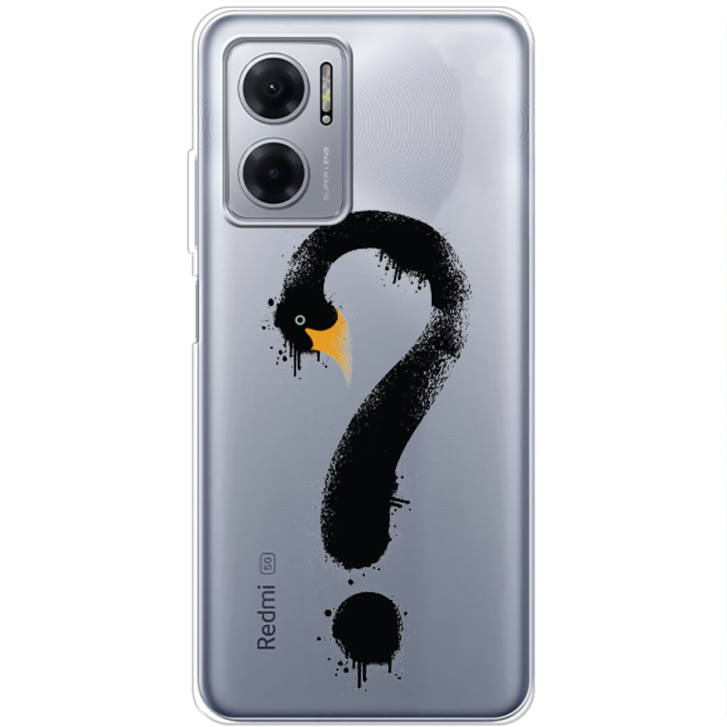 Прозрачный чехол BoxFace Xiaomi Redmi Note 11E Swan question