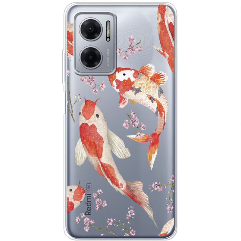 Прозрачный чехол BoxFace Xiaomi Redmi Note 11E Japanese Koi Fish