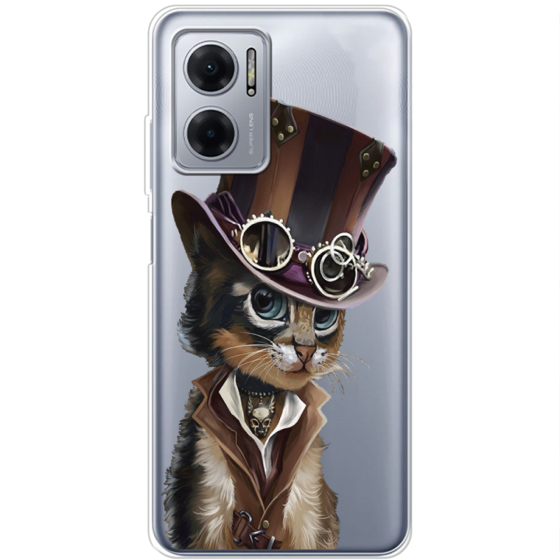 Прозрачный чехол BoxFace Xiaomi Redmi Note 11E Steampunk Cat