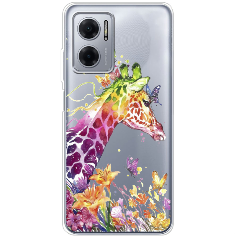 Прозрачный чехол BoxFace Xiaomi Redmi Note 11E Colorful Giraffe