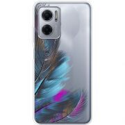 Прозрачный чехол BoxFace Xiaomi Redmi Note 11E Feathers