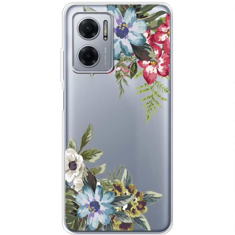 Прозрачный чехол BoxFace Xiaomi Redmi Note 11E Floral