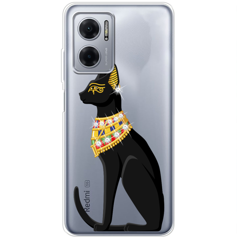 Чехол со стразами BoxFace Xiaomi Redmi Note 11E Egipet Cat